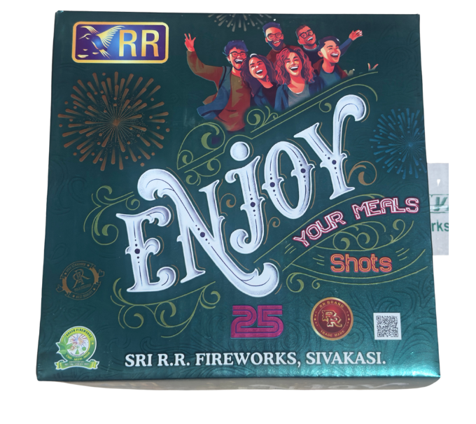 25 Shots Colour Ball With Crackling
